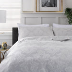 Versailles Jacquard Bedding – Delicate Detailing, Luxurious Comfort | Super King | Silver Grey