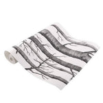 Removable Fabric Birch Tree Wallpaper Roll