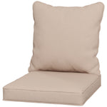 One-piece Outdoor Back And Seat Cushion For Garden | Beige