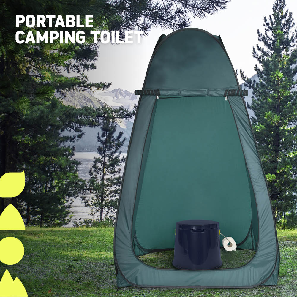 Hillington Portable Outdoor Toilet With Lid