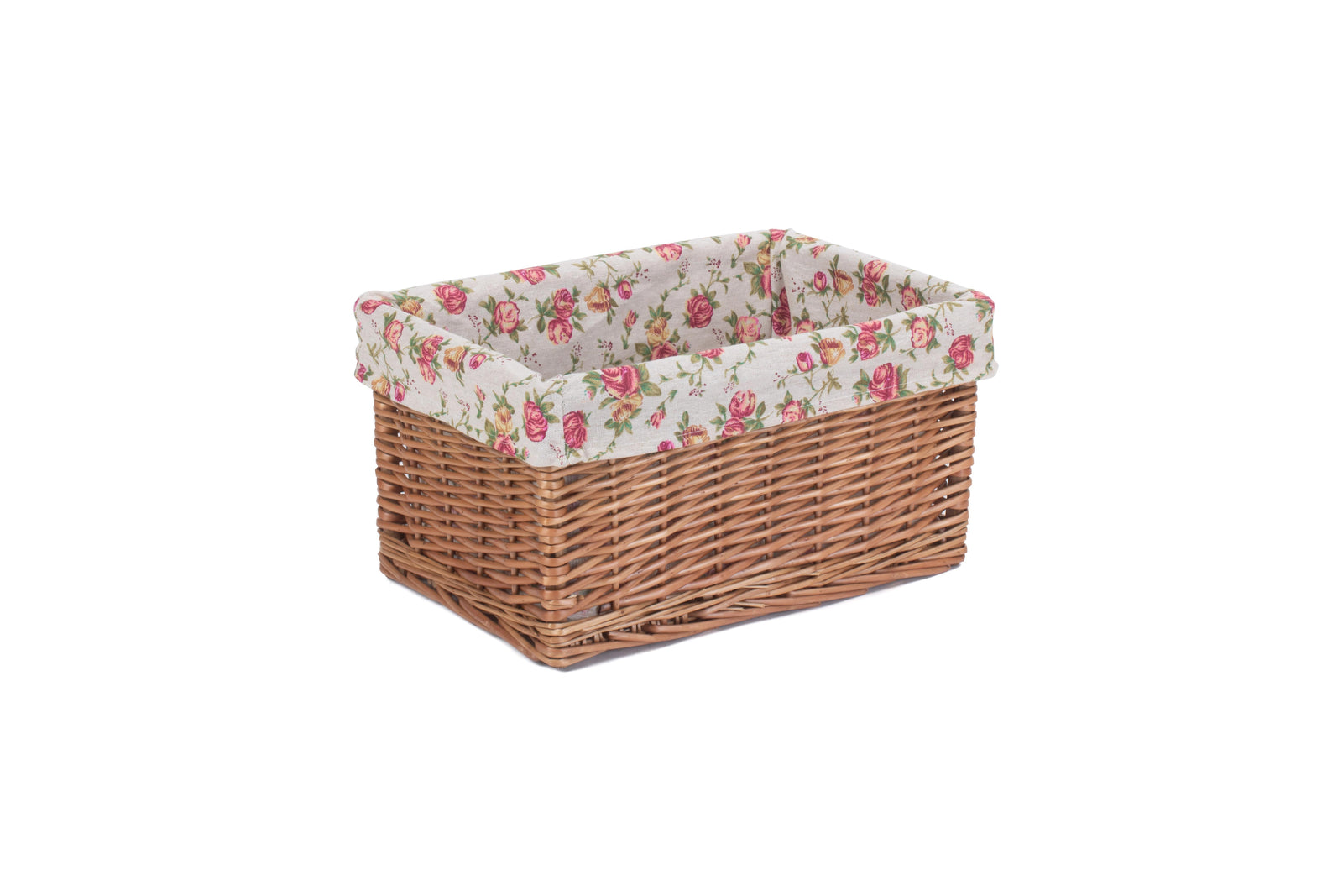 Wicker Double Steamed Garden Rose Willow Storage Baskets | Medium | Red
