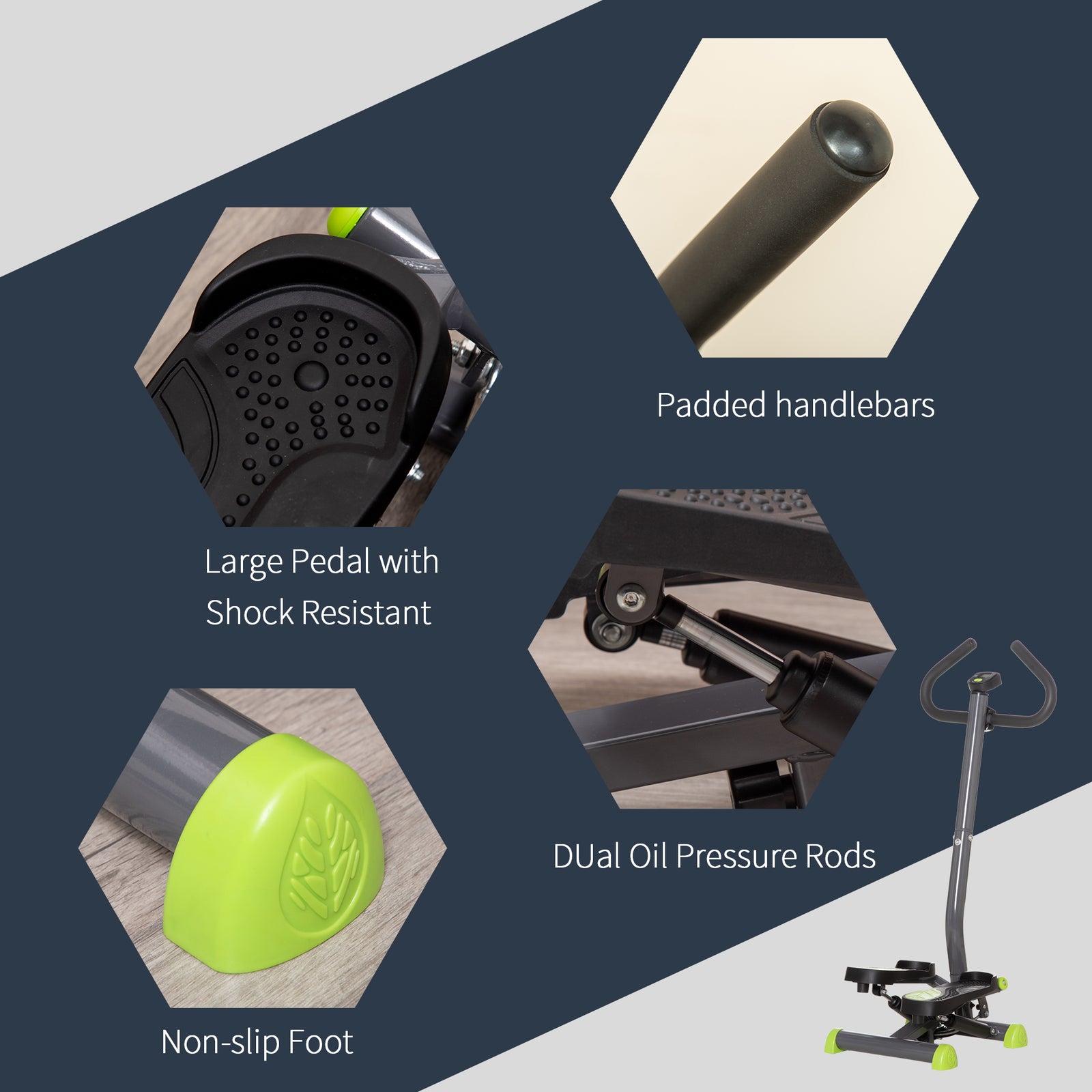 Twister Stepper Step Machine With Adjustable Resistance | Gray