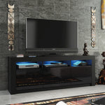 Shine Tv Unit 160cm With Led Lights | Black
