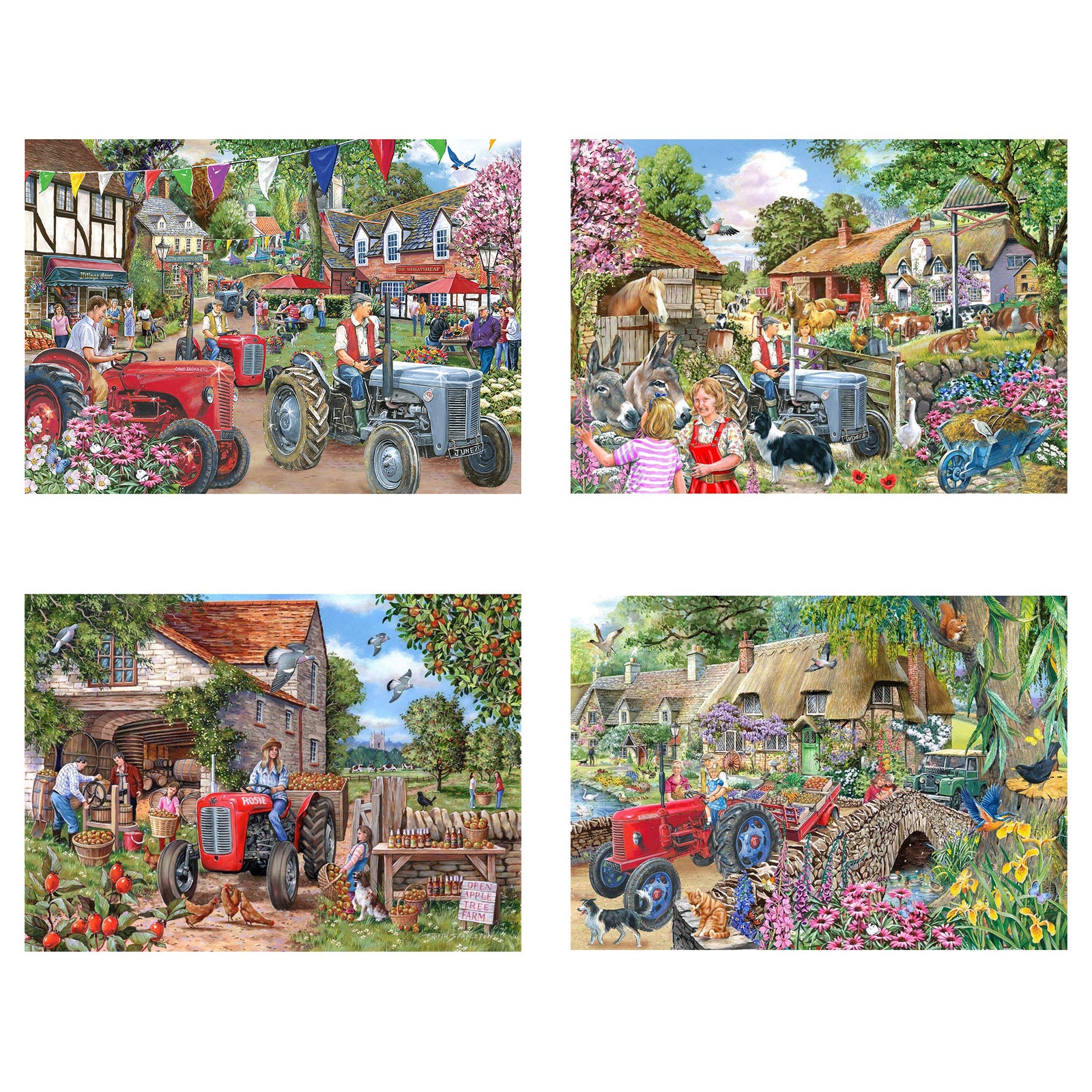 Farmer's Friends Jigsaw - 4 X Big 250 Piece Jigsaw Puzzles Multi Pack - For Adults & Kids