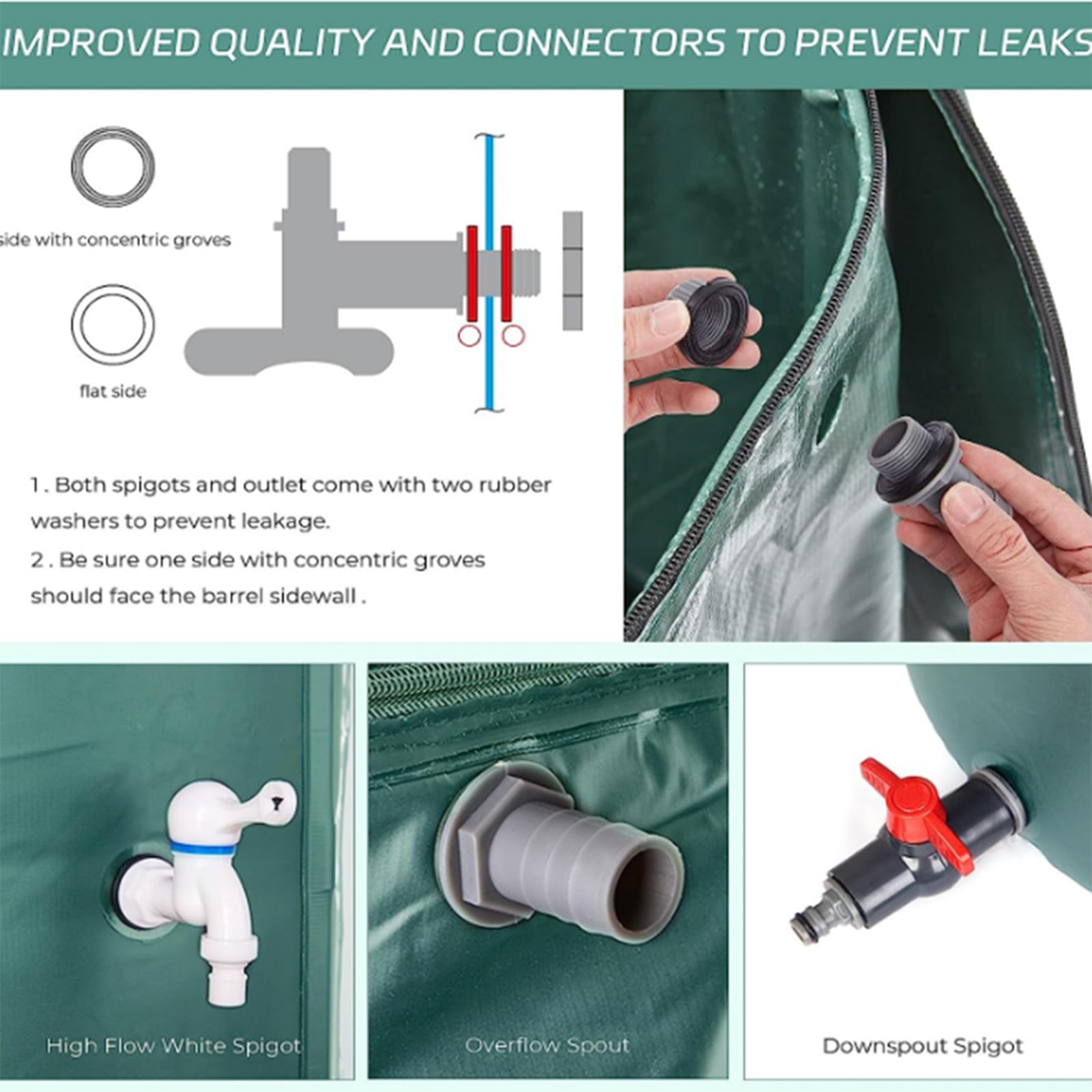 Collapsible Rain Barrel With Filter | Medium