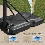 2.35-3.05m Basketball Hoop And Stand With Wheels | Black