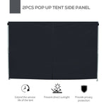 Gazebo Replacement Exchangeable Side Wall Panels W/ Window | Black