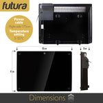 Electric Wifi Glass Radiator Panel Heater Black Wall Mounted Or Floor Standing Bathroom Safe, Timer And Thermostat | 1000w | Black