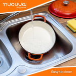 Shallow Cast Iron Casserole With Lid - 2.3-quart (26 Cm) | Orange