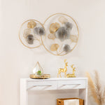 Minimalist Metal Wall Art Ginkgo Leaves Hanging Sculpture