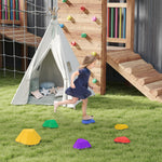 6pcs Kids Stepping Stones, Non-slip Stackable River Stones | Multi Colour