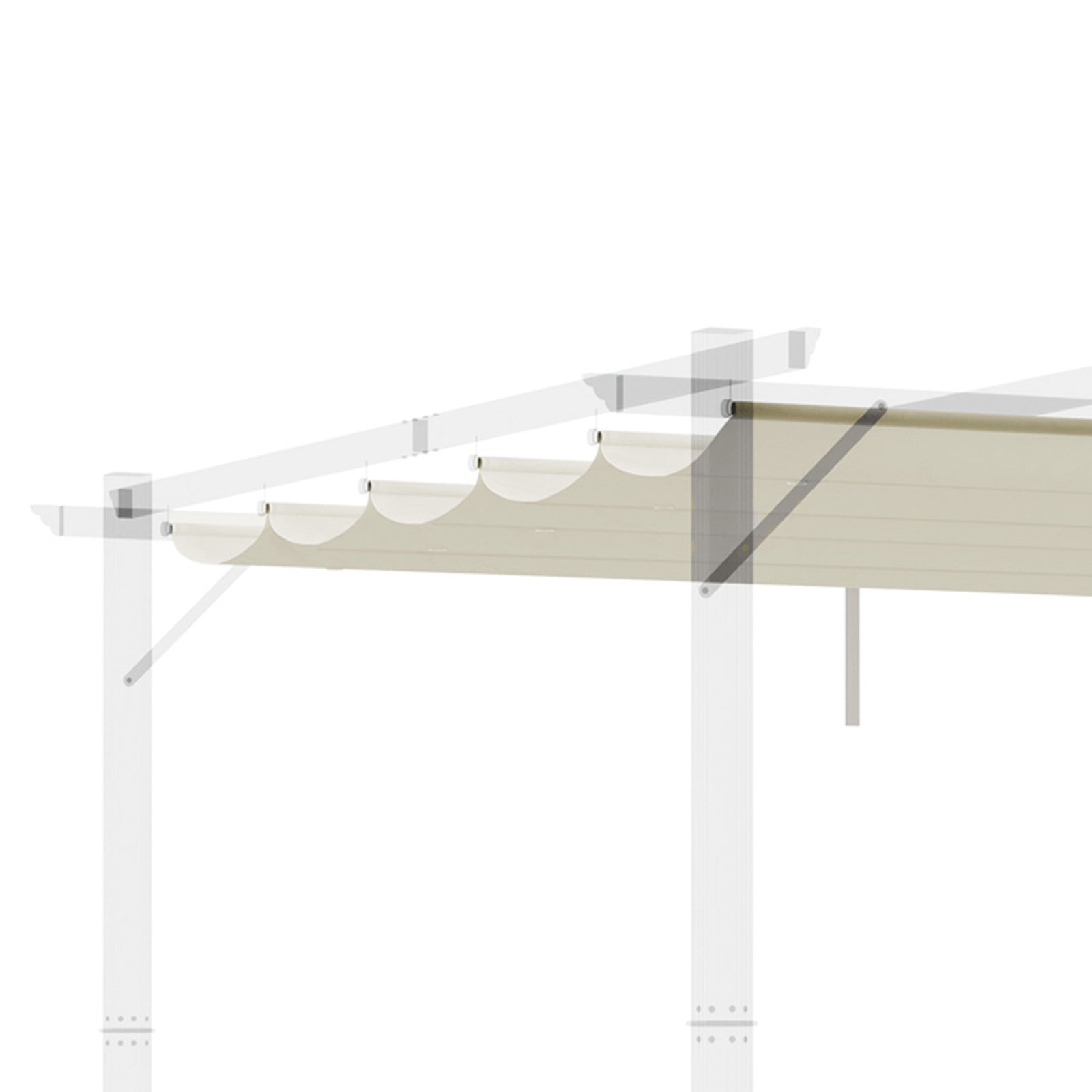 Pergola Shade Cover Replacement Canopy For 3/4 X 3(m) Pergola | Medium | Cream