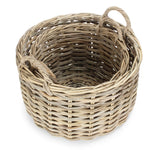 Curved Base Rattan Storage Basket | Set of 2 | Natural