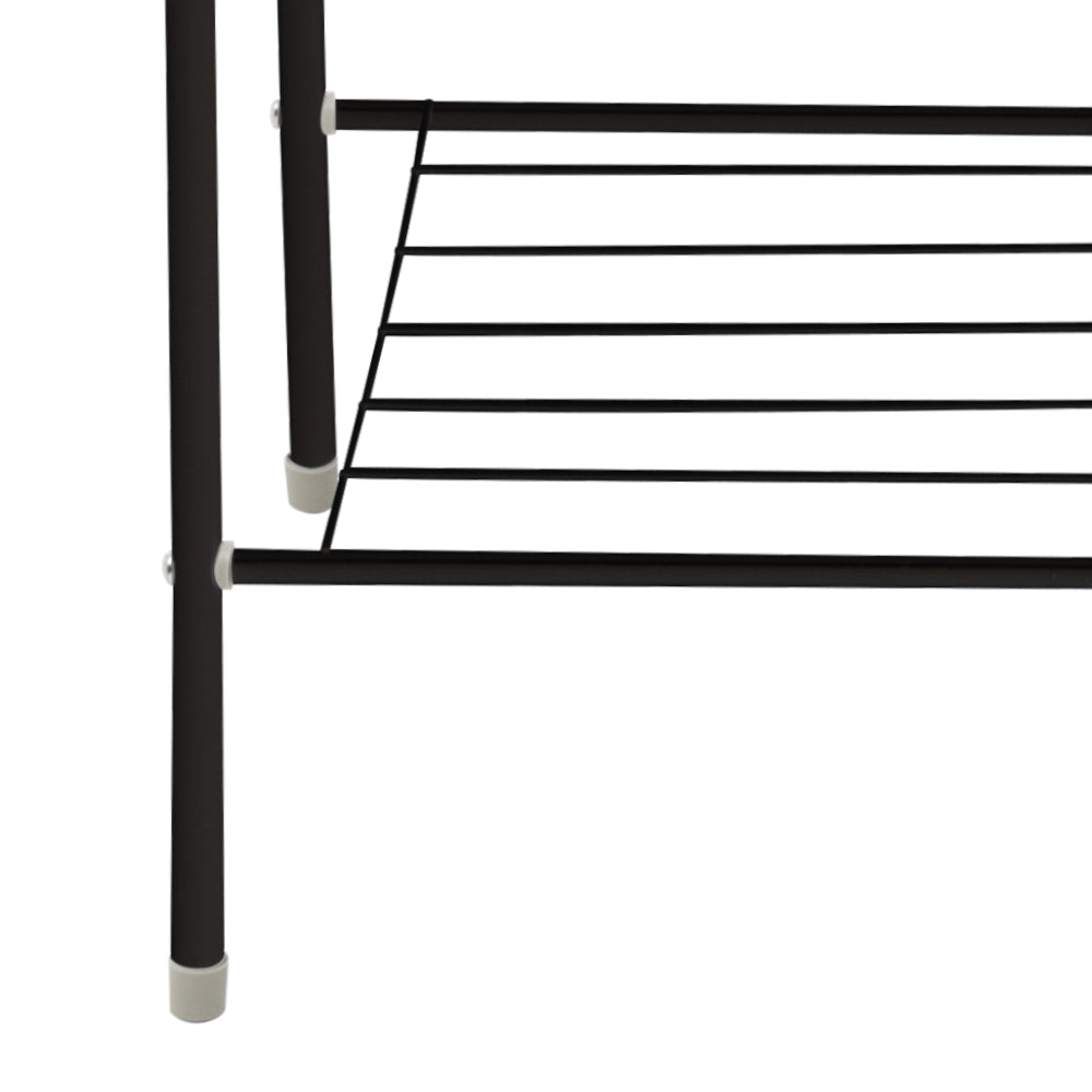 152cm Freestanding Metal Clothes Rail With Bottom Rack