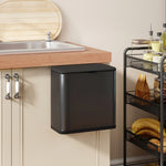 8l Hanging Kitchen Bin, Rubbish Bin W/ Stay-open Lid For Under Sink | Black