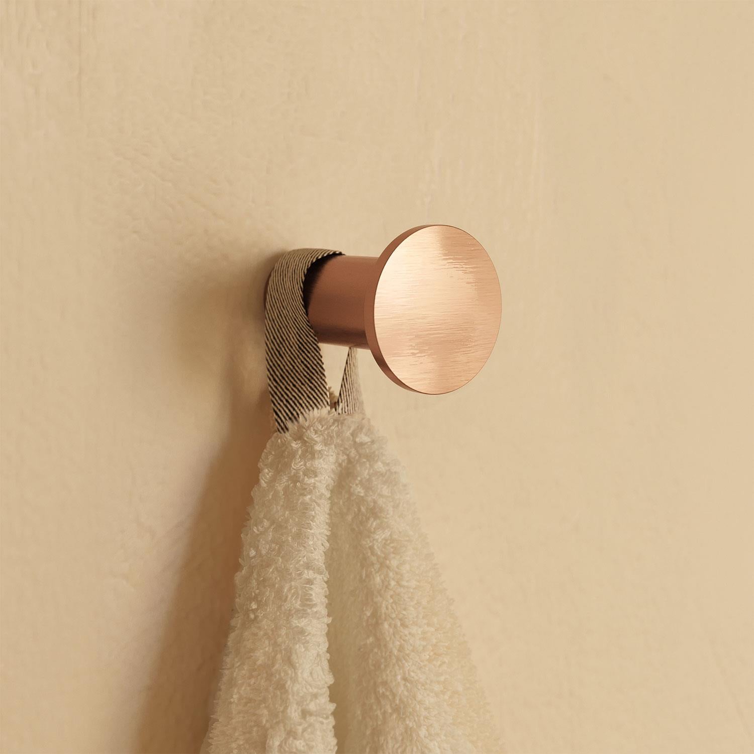 Towel Hook, Robe Hook, Coat Hook, Brushed Copper,architect S+ Collection