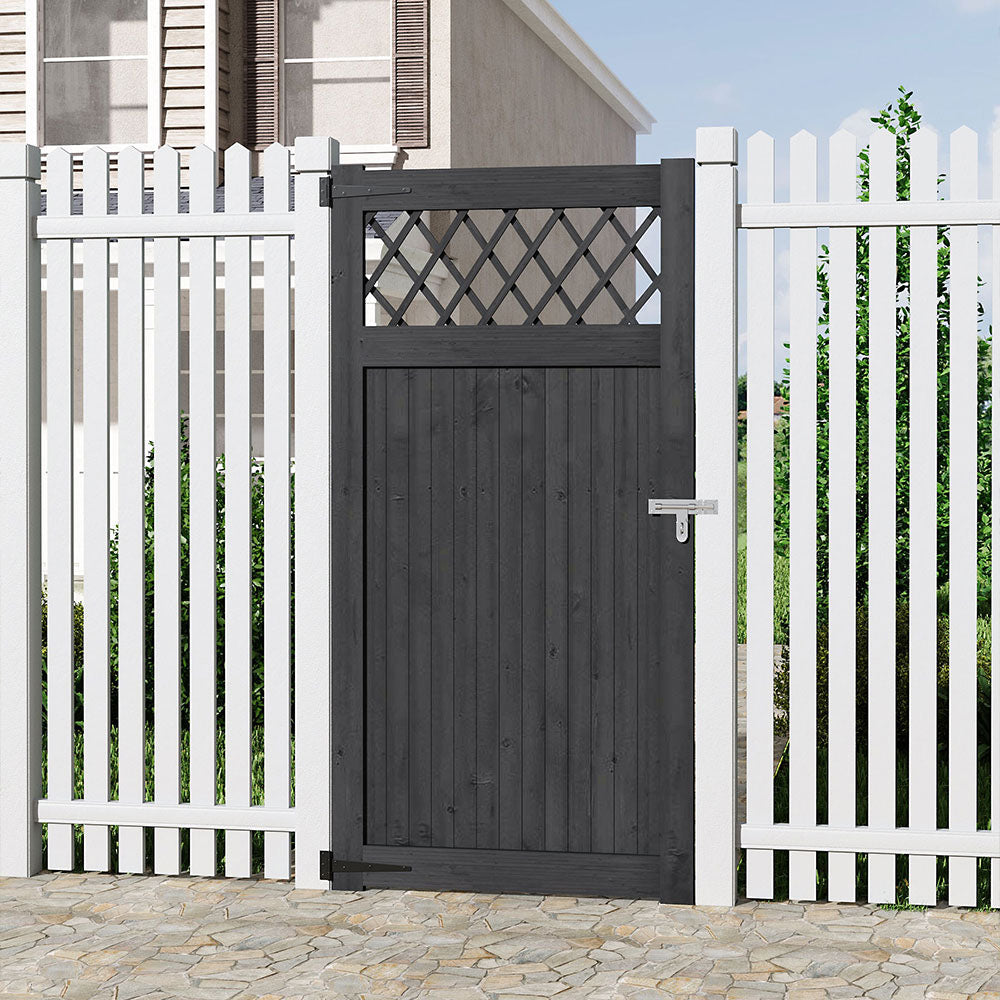 90cm W X 90/120/150/180cm H Rhombus Garden Wood Fence Gate | 180cm