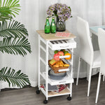 Rolling Kitchen Island With Metal Baskets