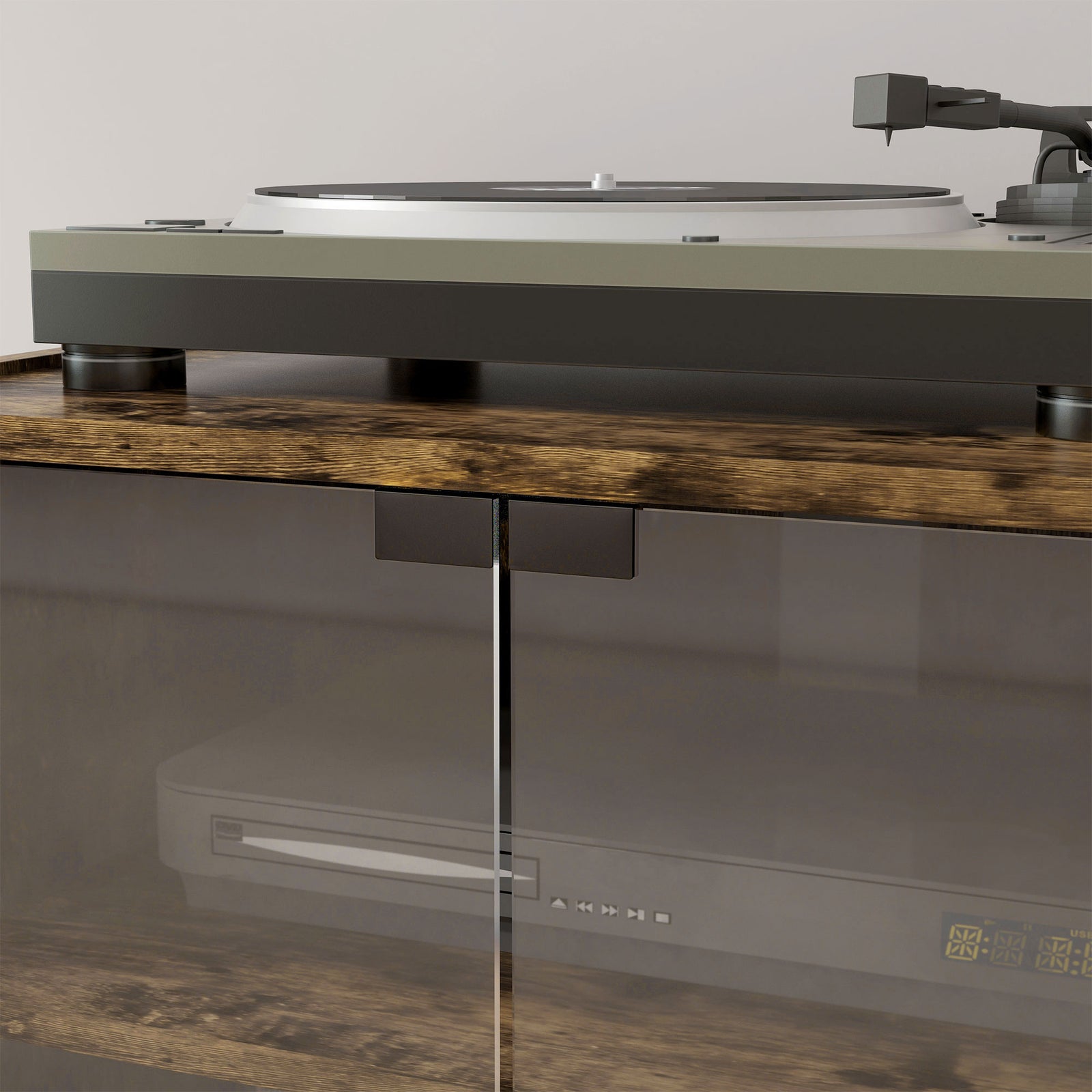 4-tier Hi-fi Stand With Adjustable Shelves | Rustic Brown