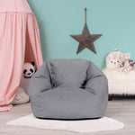 Kids Aurora Velvet Bean Bag Chair | Charcoal