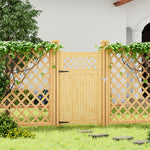 90cm W X 90/120/150/180cm H Diyspace Rhombus Garden Wood Fence Gate | 150cm