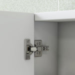HOMCOM Bathroom Mirror Cabinet With 4 Adjustable Shelves, White