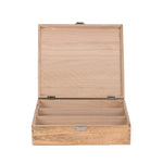 Three Bottle Oak Effect Wooden Box