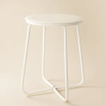 Multi Functional Stool, Small Side Table, White, Geyser Collection