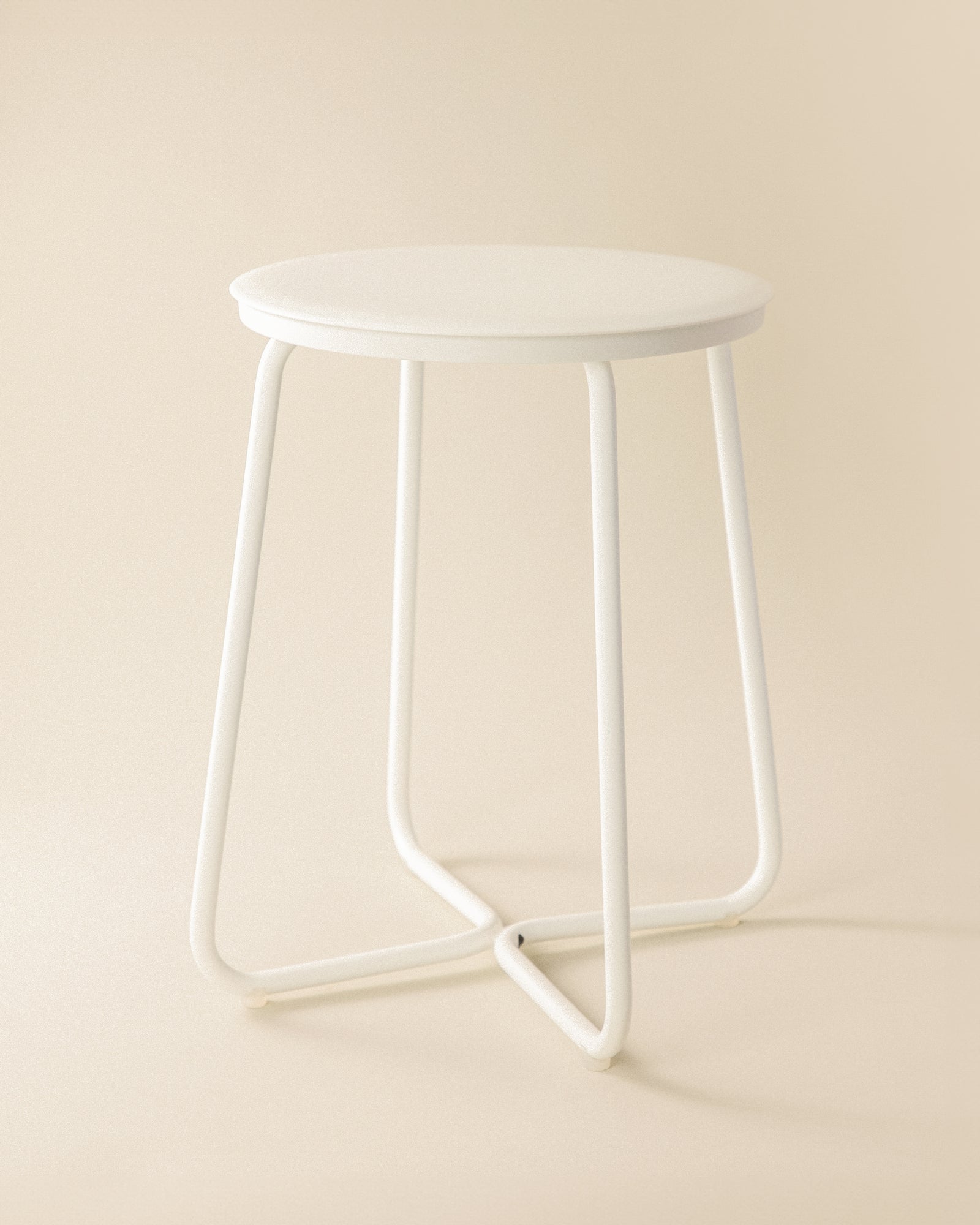 Multi Functional Stool, Small Side Table, White, Geyser Collection
