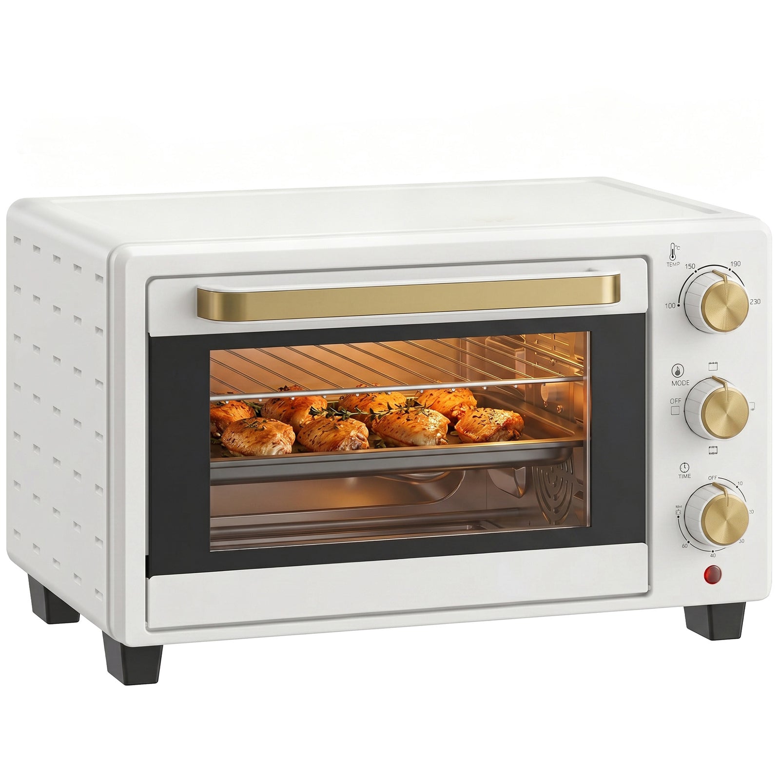 Toaster Oven 21l Electric Grill With Adjustable Temperature | White
