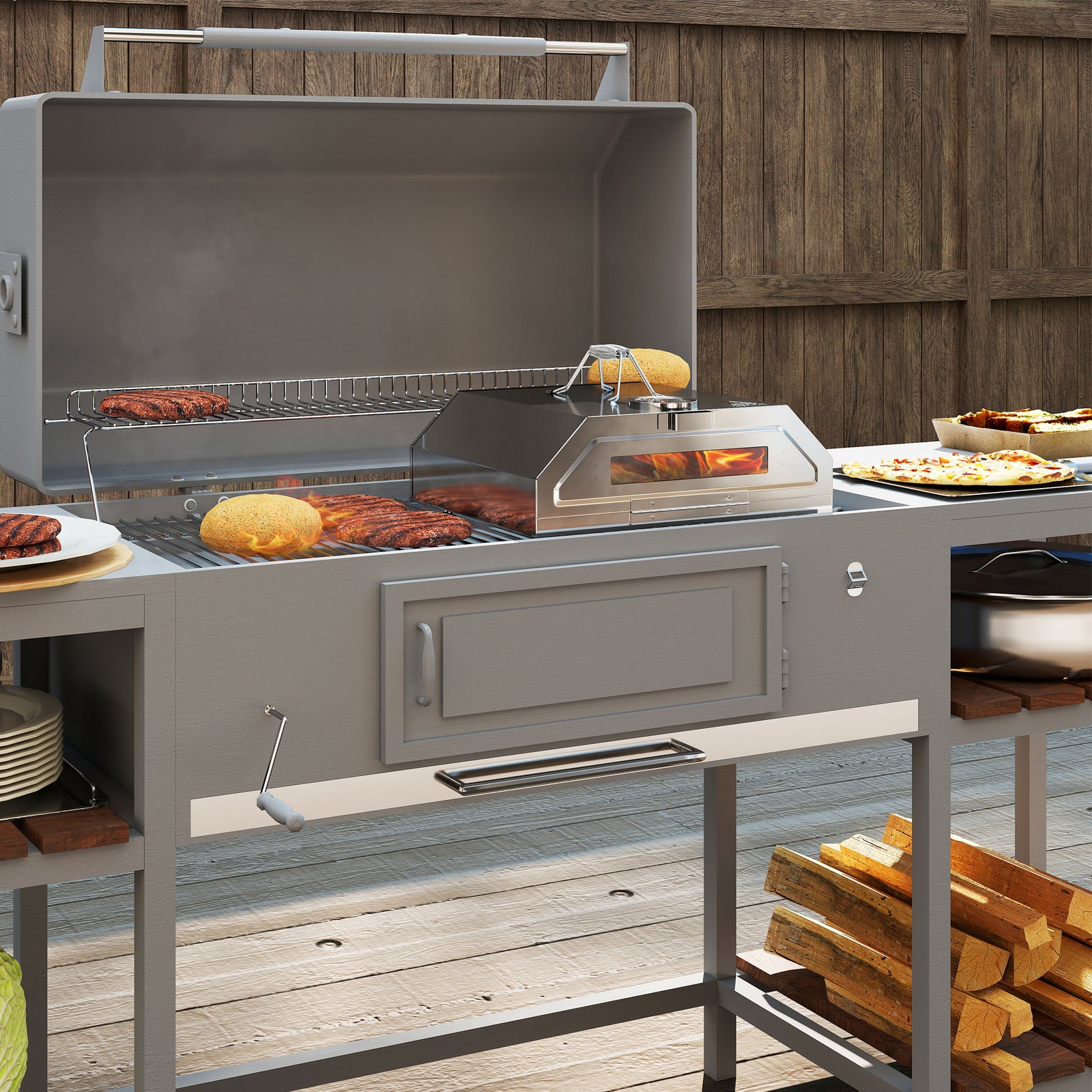 8" Portable Bbq Pizza Oven