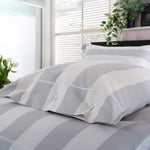 West End Stripe 100% Cotton Duvet Set – Soft & Breathable Bedding | King | Grey
