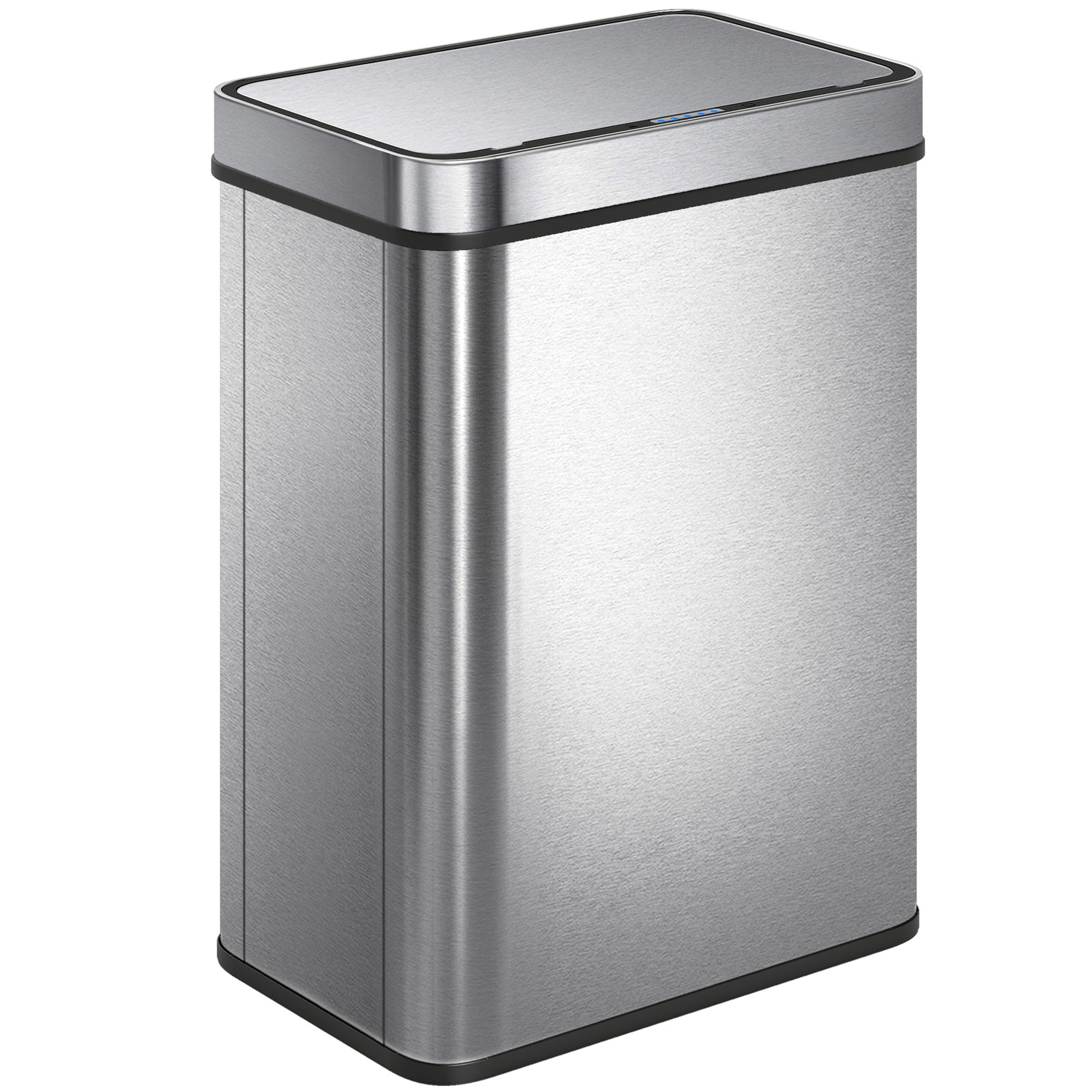 Kitchen Bin With Fingerprint-proof Stainless Steel, Silver Tone | 50l | Silver