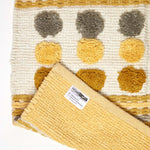 Cotton Chenille Striped Tufted Circle Rug | 60cm x 100cm | Mustard