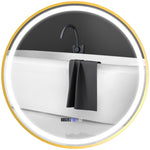 Illuminated Bathroom Led Mirror 60/80cm Round Wall Mounted | Large | Gold