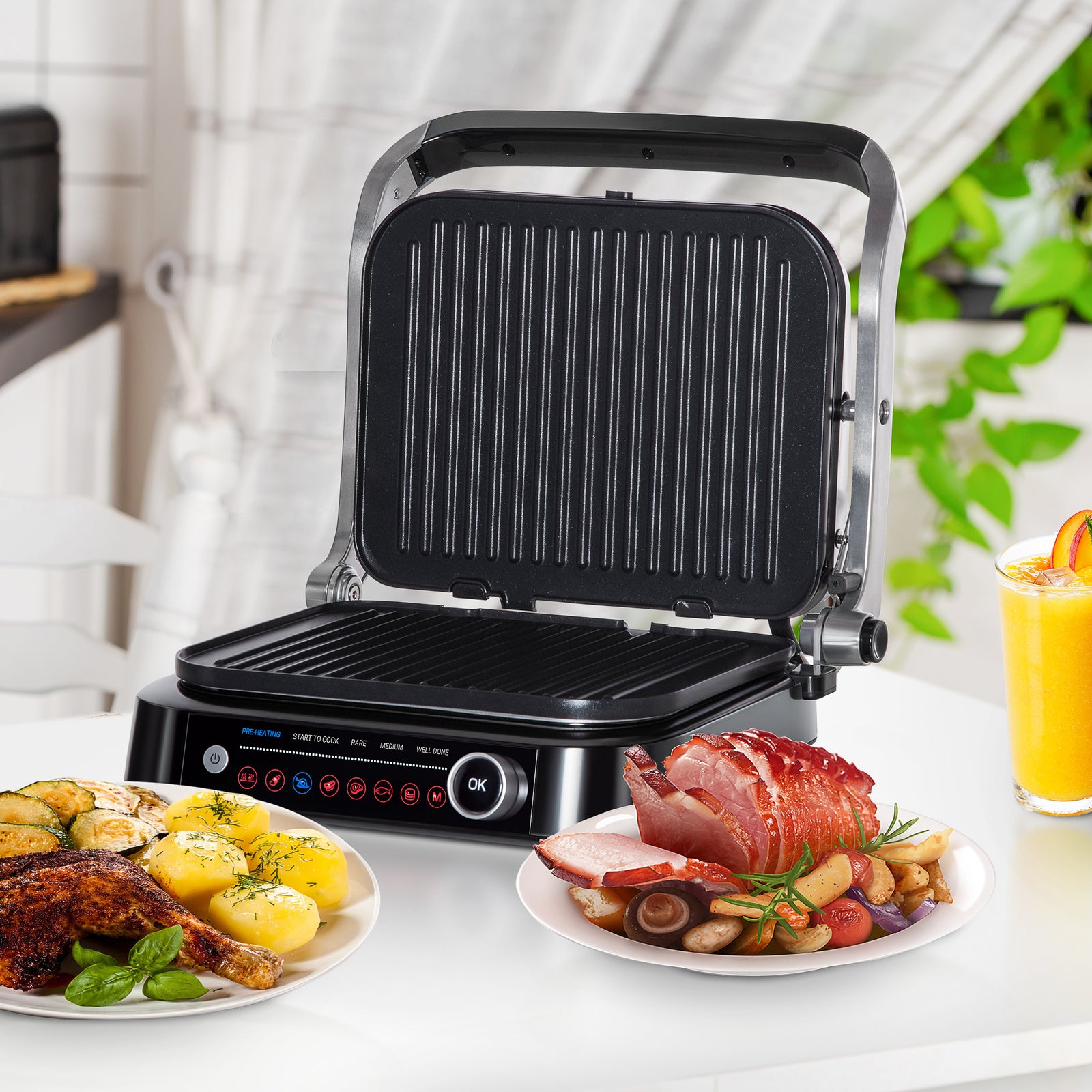 Health Grill And Panini Press 2100w With 8 Settings
