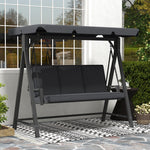 3-seater Swing W/ Upf30+ Canopy | Dark Gray