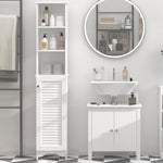 Freestanding Slimline Bathroom Storage Cabinet W/ 6 Shelves