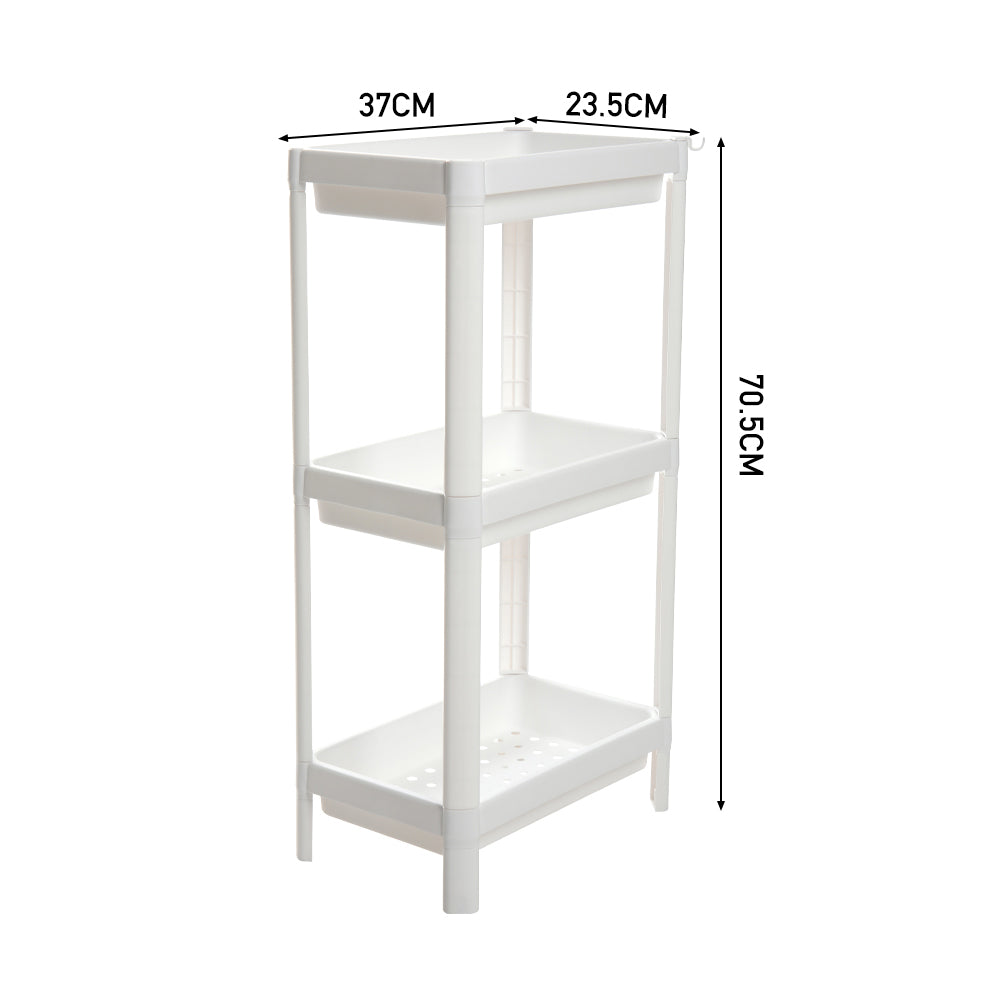 3-tier Multifunction Plastic Storage Rack For Kitchen Or Bathroom