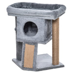 Cat Tree Activity Centre W/ Scratching Pad, Toy Ball, Cat House | Gray