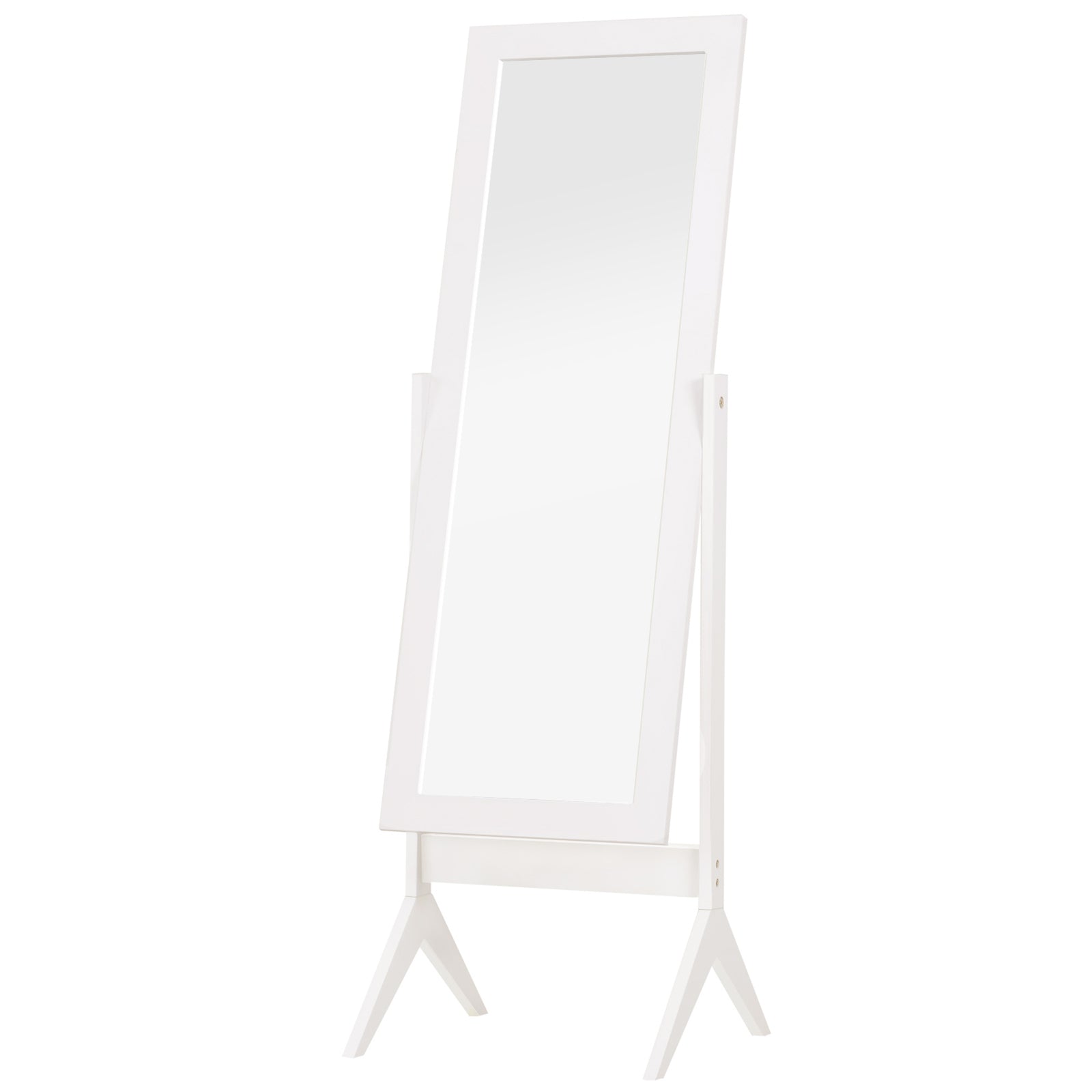 Freestanding Dressing Mirror 148x47cm Adjustable Angle | One Size | White