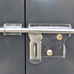 Durable Zinc Steel Metal Garden Shed 4.7×8.86ft – Waterproof Outdoor Storage House For Tools And Garden Equipment, Charcoal Black | Charcoal Black