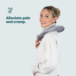 Livivo Grey U Shaped Hot Water Bottle 1l With Soft Washable Fleece Cover