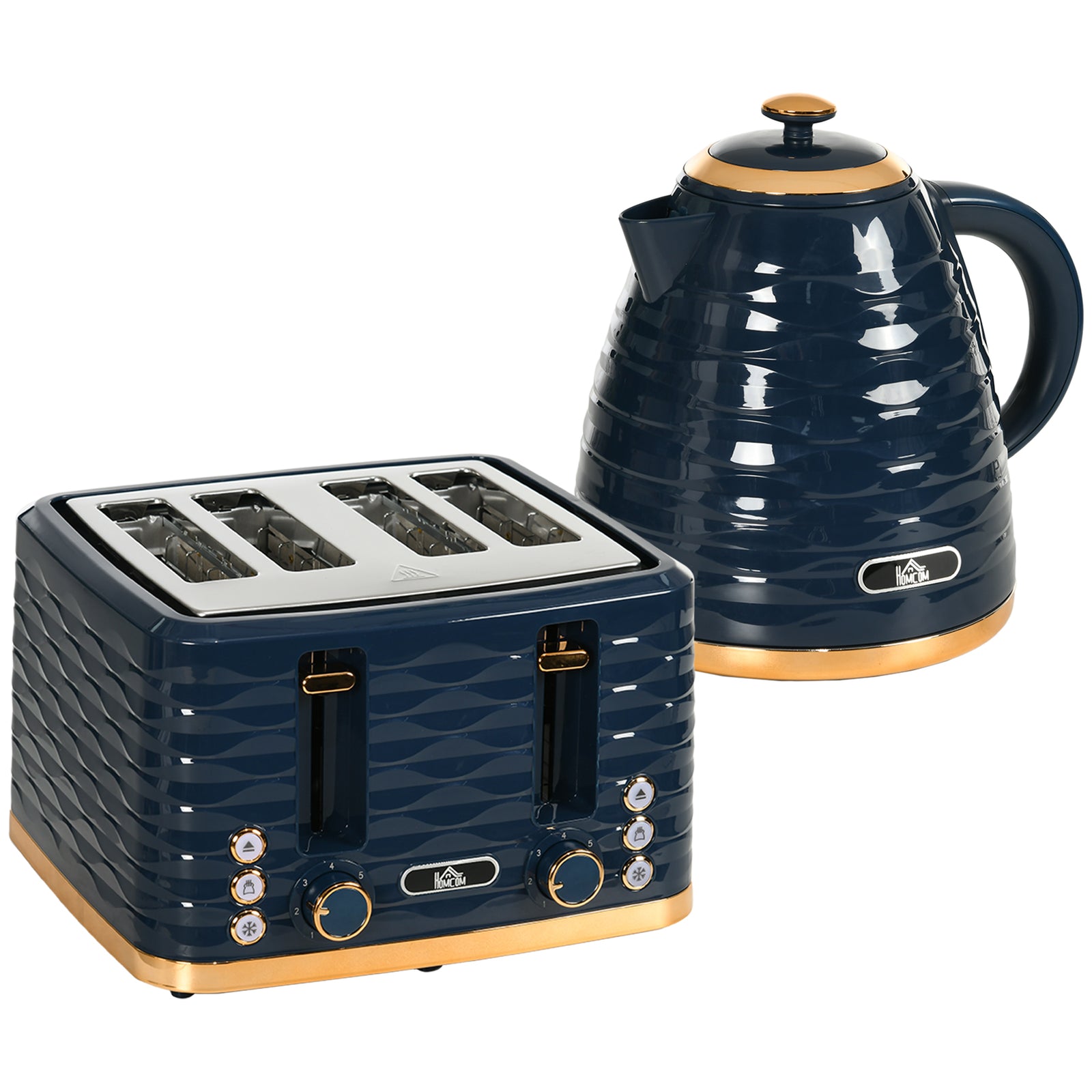Kettle And Toaster Set 1.7l Boil Kettle And 4 Slice Toaster | One Size