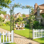 Outsunny Garden Arch, Rose Arch, 180 X 40 X 215 Cm, Black