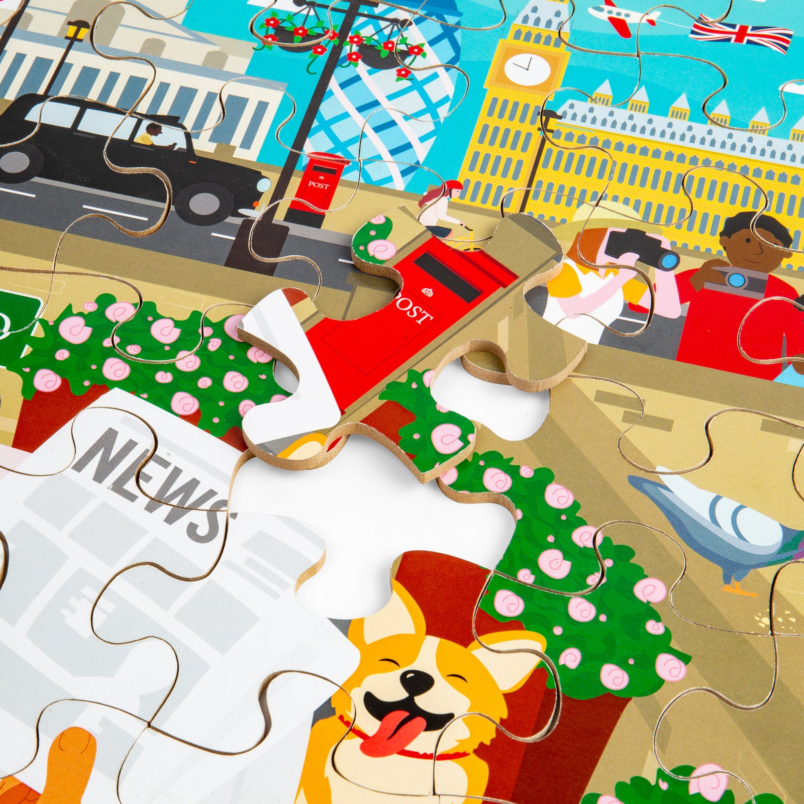 Wooden London Floor Puzzle For Kids
