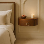 Artisan Furniture Solid Wood Ring Pull Wall Nightstand