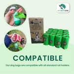Compostable Dog Waste Bags - 4 X 4 Rolls Of 15 Bags - 240 Bags
