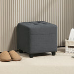 Small Footstool Square Ottoman With Padded Seat
