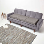 Cotton Orthopaedic Foam 3 Seater Booster Cushion | 50cm x 150cm | Charcoal Grey